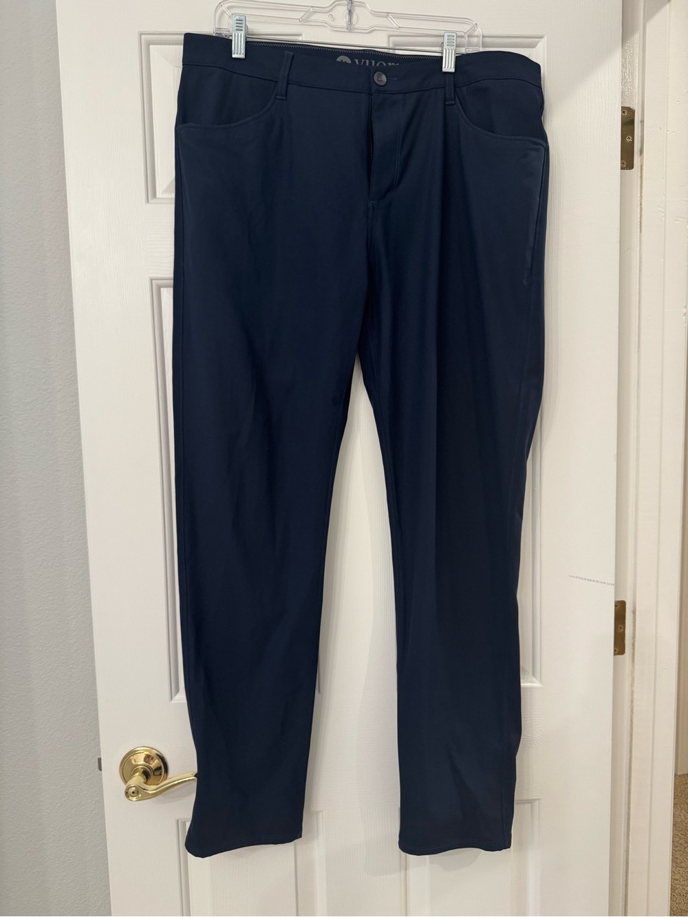 Vuori Mens Meta Performance Pants, Navy Size 36 waist